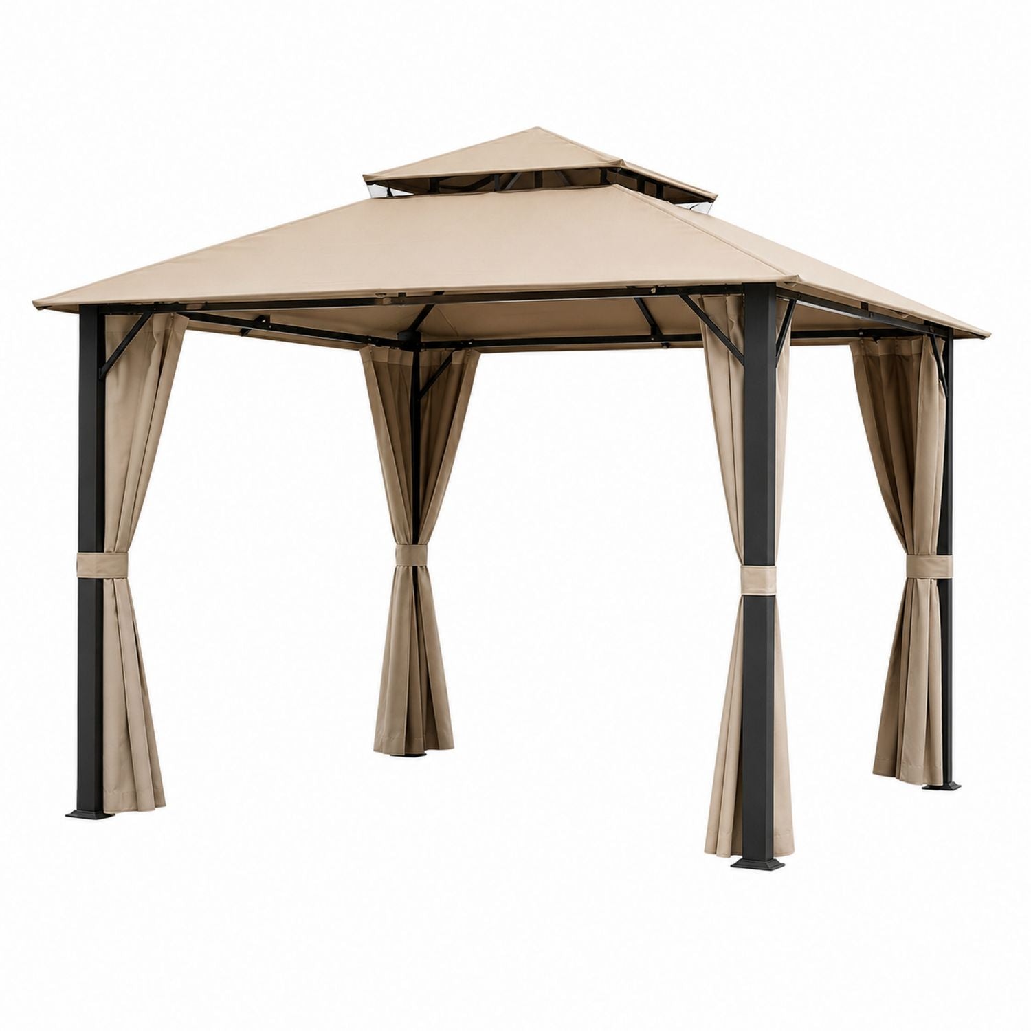 Metalowy pawilon ogrodowy z poliestrowym dachem 300x300x260 cm
