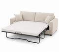 Sofa rozkładana beżowa z poduszkami 200x140 cm