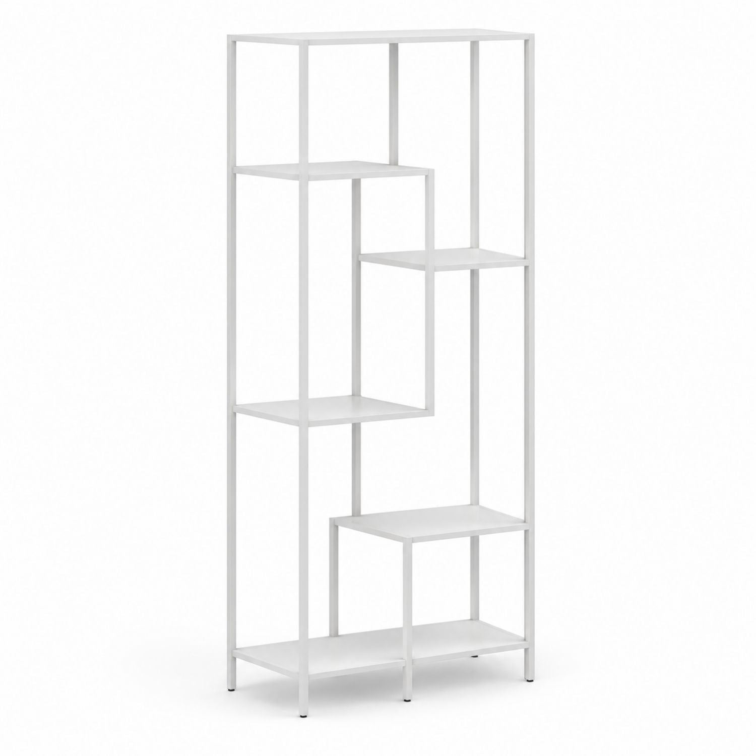 Półka metalowa biała z 5 poziomami