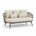 Sofa ogrodowa z technorattanu z poduszkami