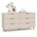 Komoda z 6 szufladami MDF Beżowy 120x40x80cm