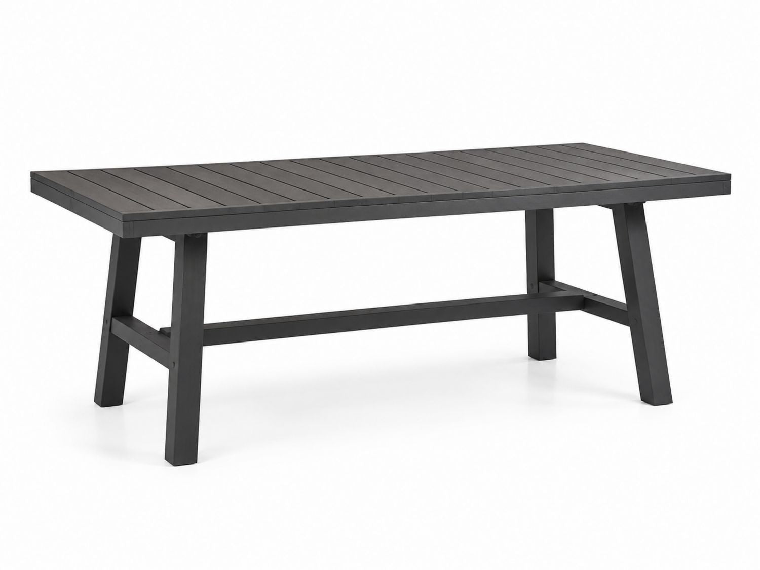 Stół ogrodowy aluminiowy prostokątny ciemnoszary 200 cm x 100 cm