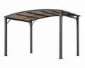 Zadaszenie aluminiowe z poliwęglanu brązowe 350x300x220 cm