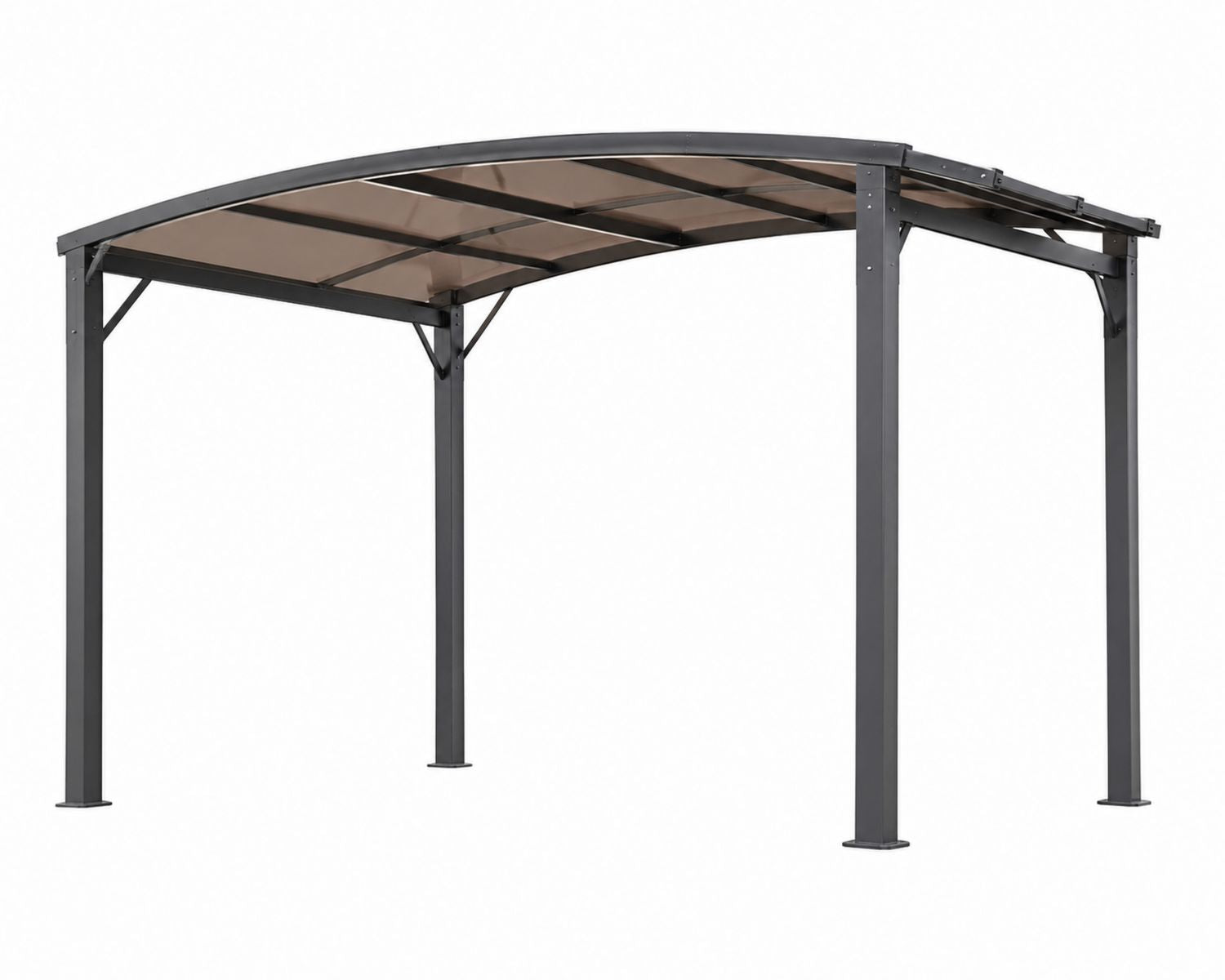 Zadaszenie aluminiowe z poliwęglanu brązowe 350x300x220 cm
